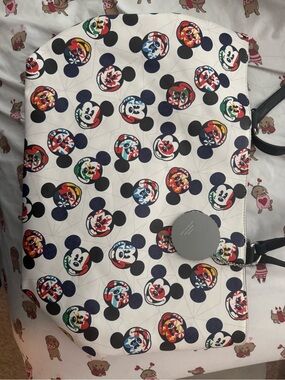 Disney White Multicolor Mickey Pattern Kids Tote
